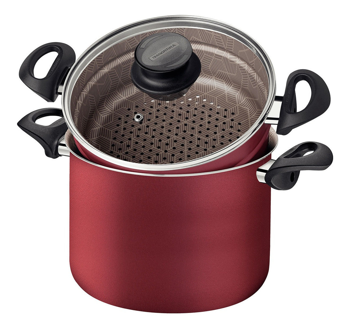Coze Vapore Tramontina Paris Antiaderente 5,7 Litros 22cm Cor Vermelho