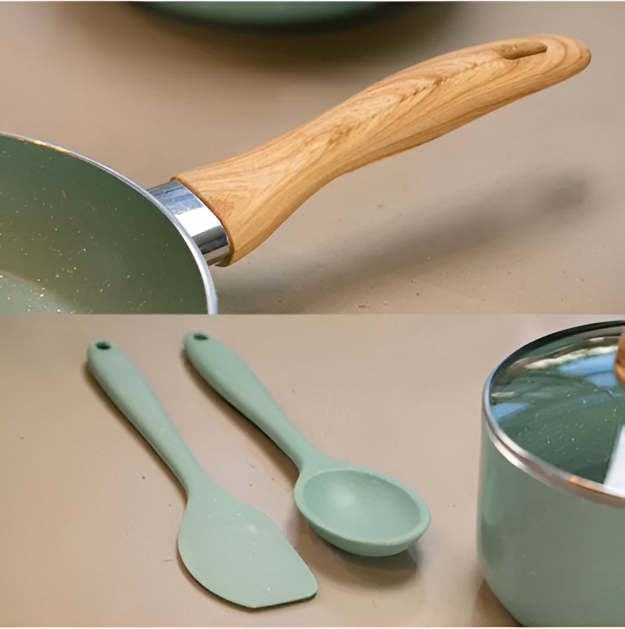 Jogo Panelas Brinox Indução Ceramic Life Botanika Kit 6 Pçs Cor Verde