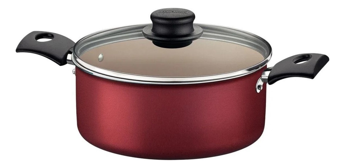Caçarola Tramontina Turim Em Alumínio 24 Cm Vermelha Cor Vermelho