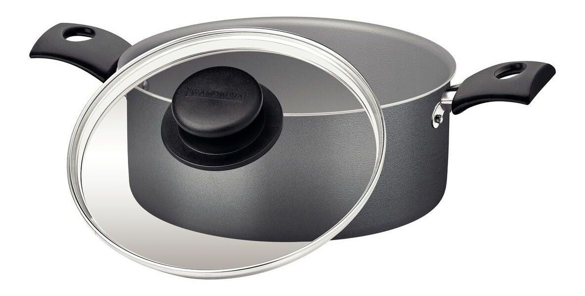 Caçarola Turim Chumbo Antiad. C/ Tampa 24cm 4,9l- Tramontina