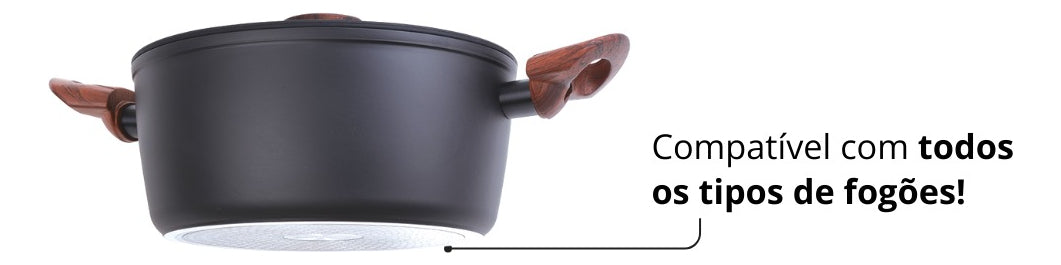 Jogo De Panelas Ceramic Life Sirius 4 Peças Indução Brinox
