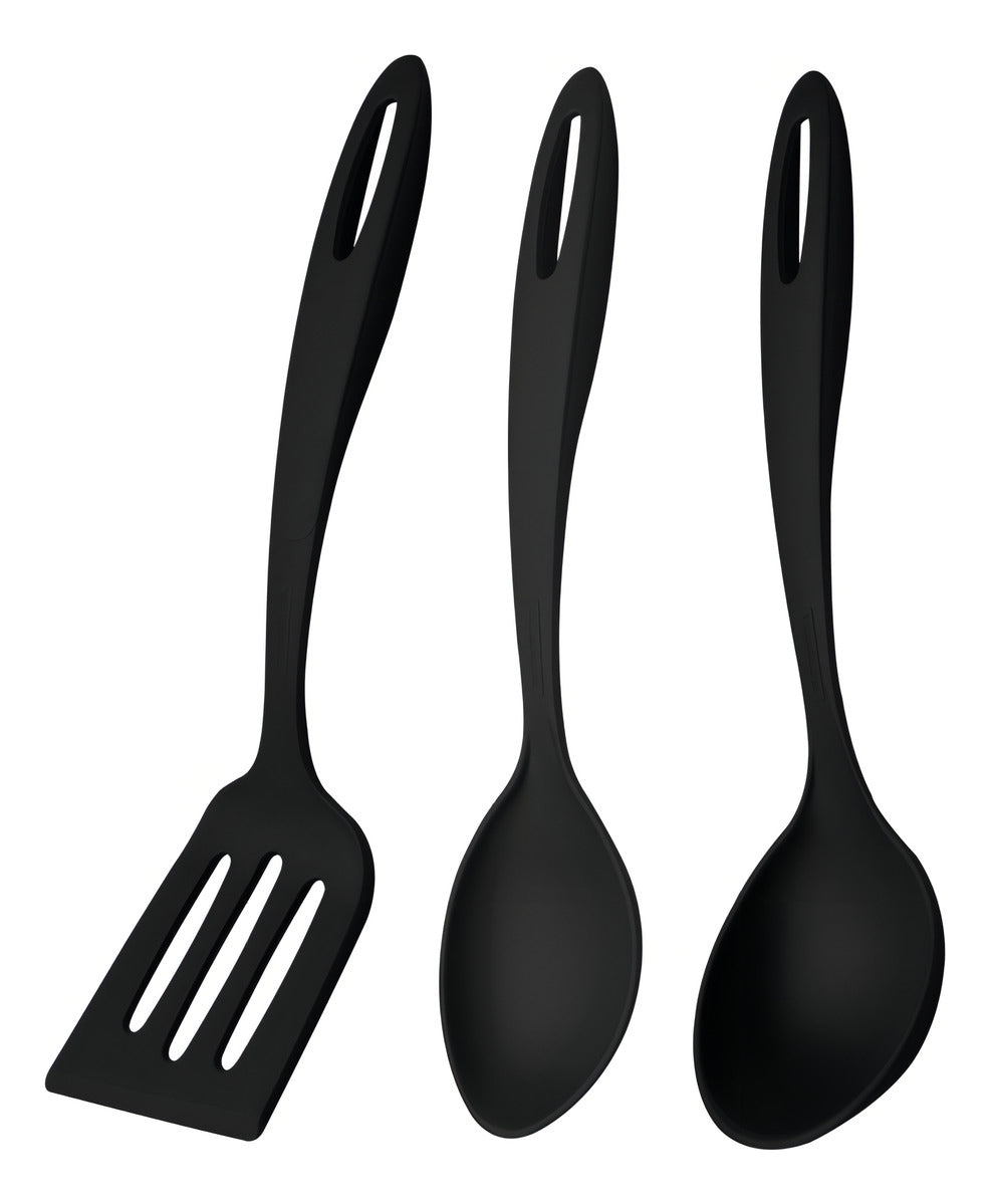 Jogo De Panelas Utensilios 13 Peças Tramontina Antiaderente Cor Preto