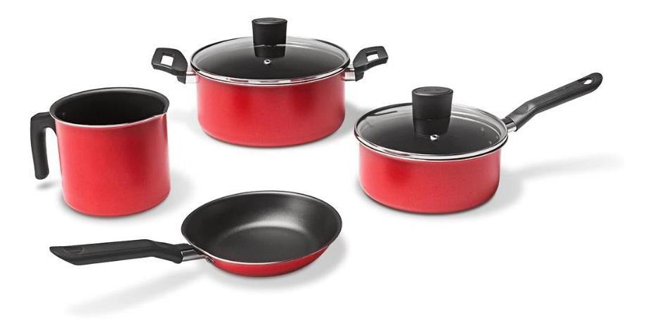 Jogo De Panelas 4 Peças Garlic - Vermelho- Brinox Cor Vermelho