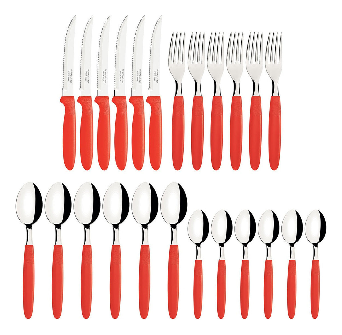 Tramontina Ipanema Vermelho 24 Peças