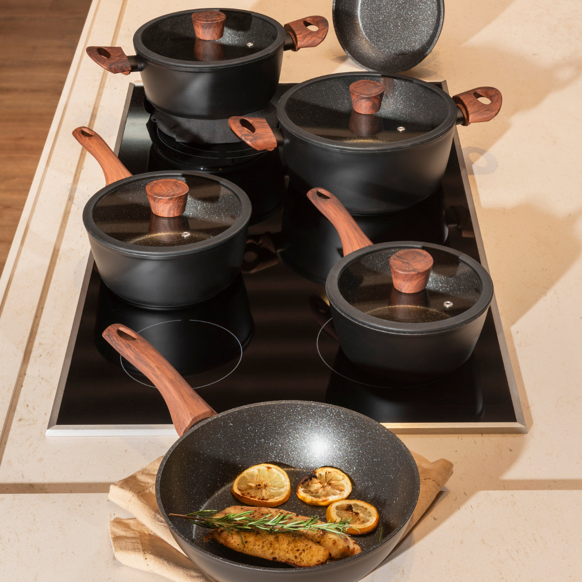 Jogo Panelas Brinox Ceramic Life 6 Peças Sirius Inducao