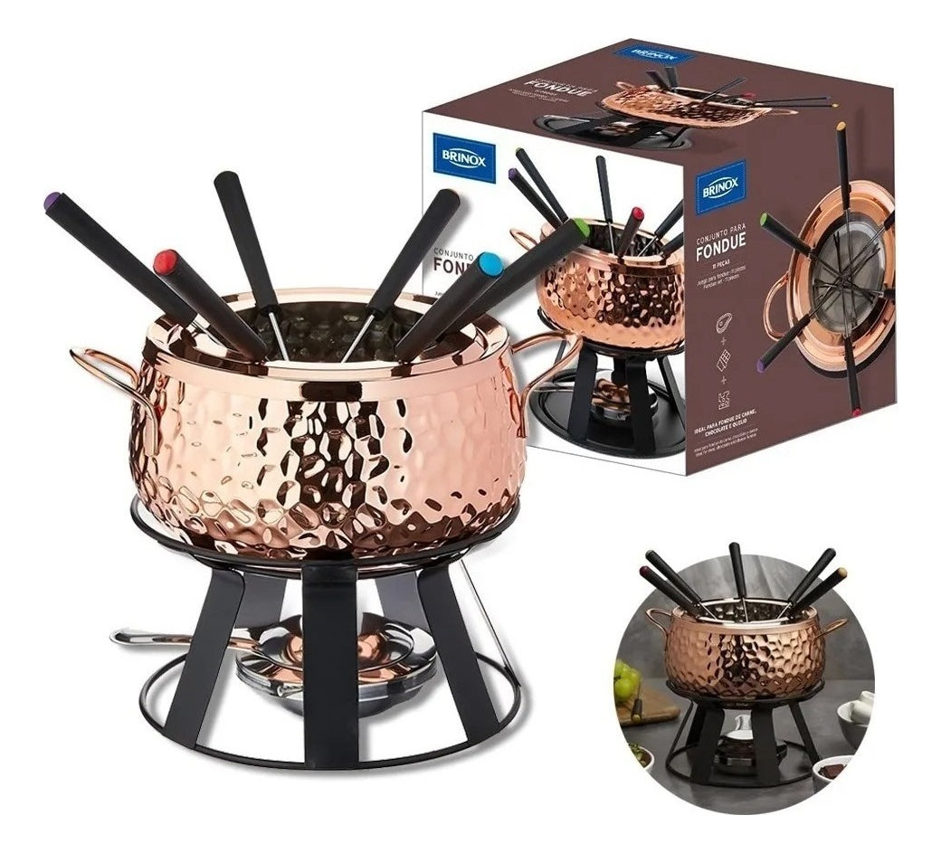 Panela De Fondue Inox Revestido Em Cobre 2l Brinox 1256/100