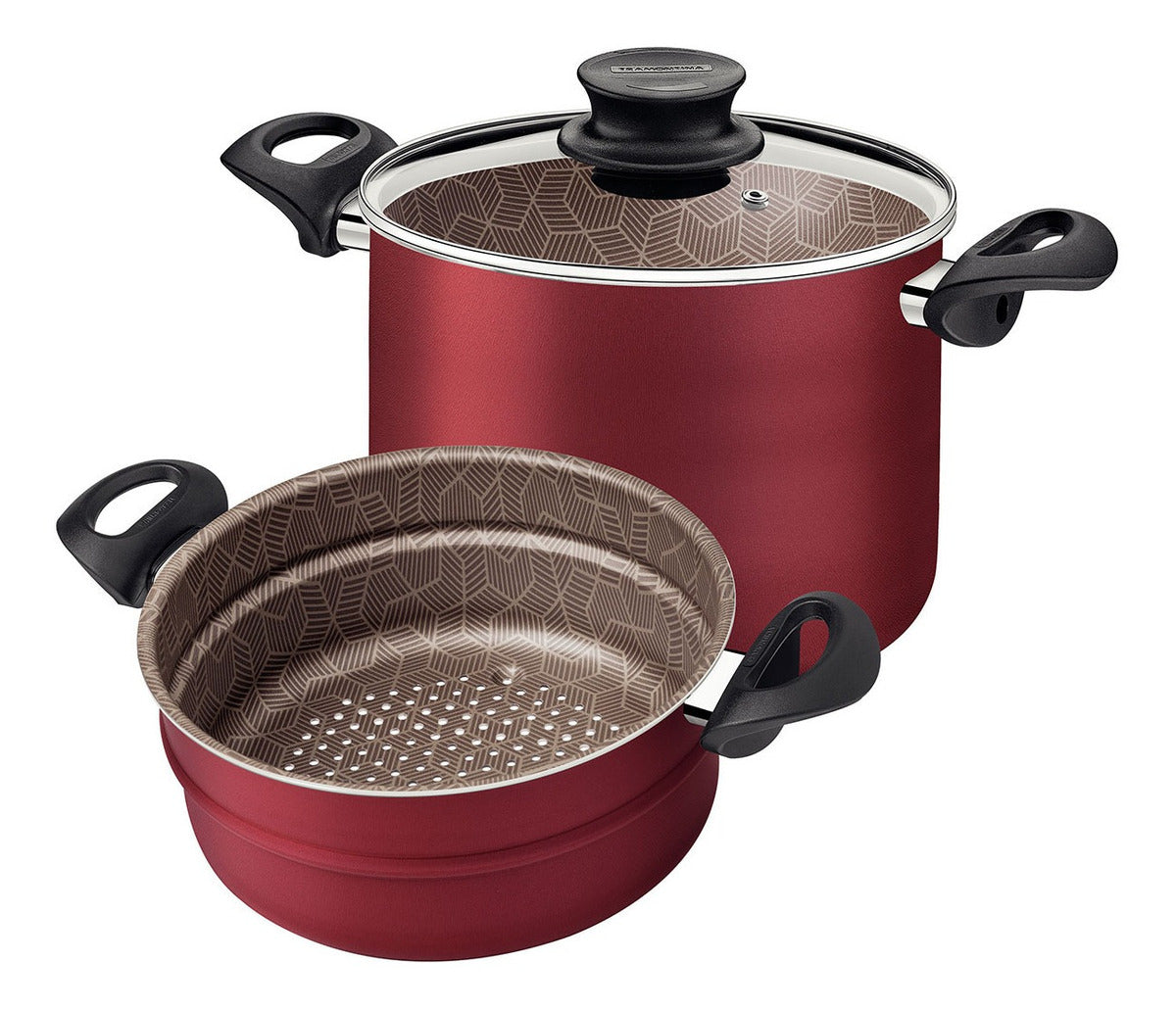 Coze Vapore Tramontina Paris Antiaderente 5,7 Litros 22cm Cor Vermelho