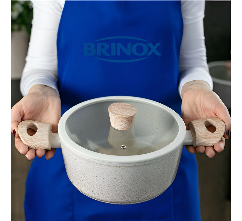 Jogo De Panelas Antiaderente 6pç Sirius Vanilla Brinox