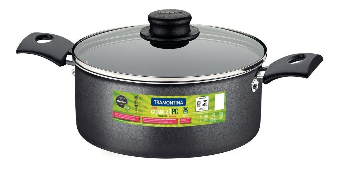 Caçarola Turim Chumbo Antiad. C/ Tampa 24cm 4,9l- Tramontina