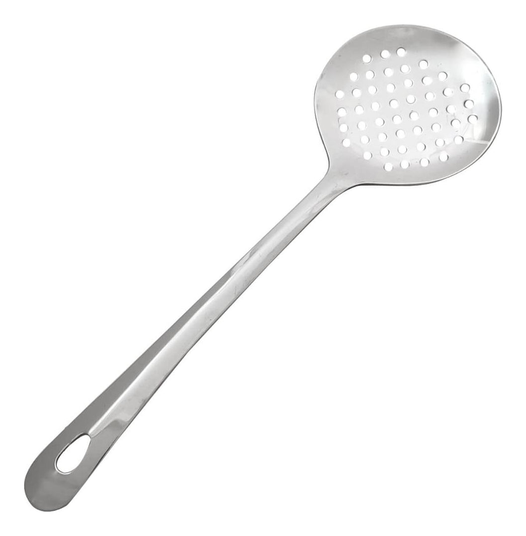 Kit 6 Escumadeiras 33cm Aço Inox Para Frituras Espumadeiras