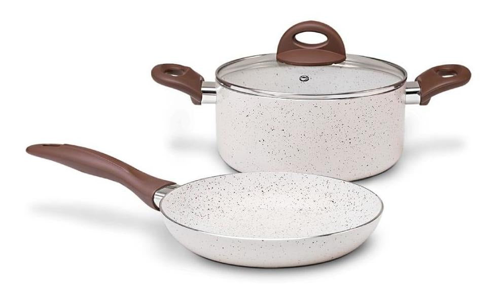 Jogo De Panelas 5 Peças Ceramic Life Vanilla Brinox