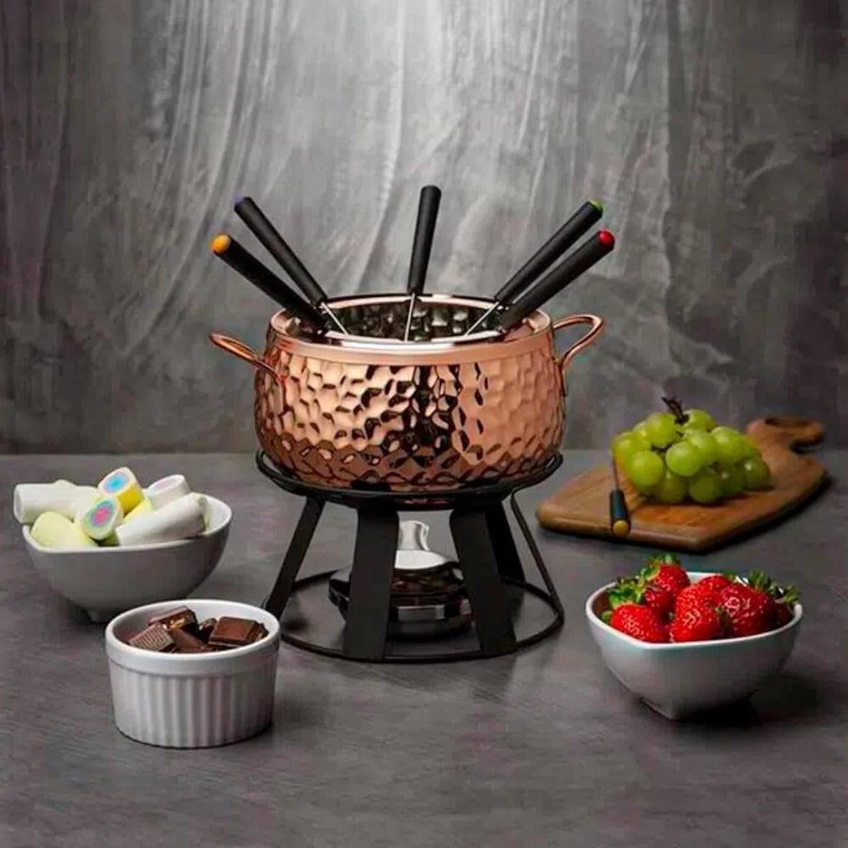 Panela De Fondue Inox Revestido Em Cobre 2l Brinox 1256/100