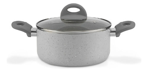 Jogo De Panelas 5 Peças Ceramic Life Marble Blend Brinox