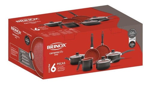 Jogo De 6 Panelas Cerâmicas Antiaderente Life Easy Brinox