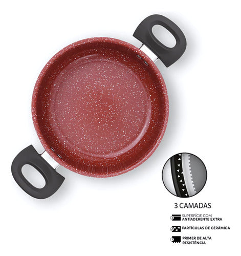 Jogo De 6 Panelas Cerâmicas Antiaderente Life Easy Brinox
