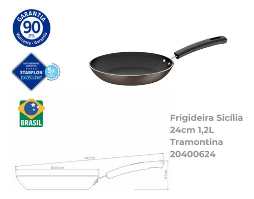 Jogo De Panelas Alumínio Sicília 8 Peças Avelã Tramontina