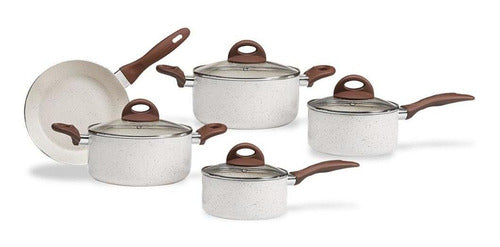 Jogo Panelas Cerâmica Brinox Granada 5 Peças.