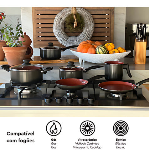 Jogo De 6 Panelas Cerâmicas Antiaderente Life Easy Brinox