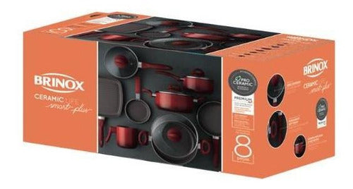 Jogo De Panelas 8 Peças - Ceramic Life Smart Plus Brinox