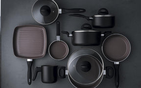 Jogo De Panelas Brinox Ceramic Life Smart Plus 8 Peças Preto
