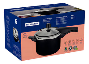 Panela De Pressão 4,5 L Vancouver Effect Preto Tramontina