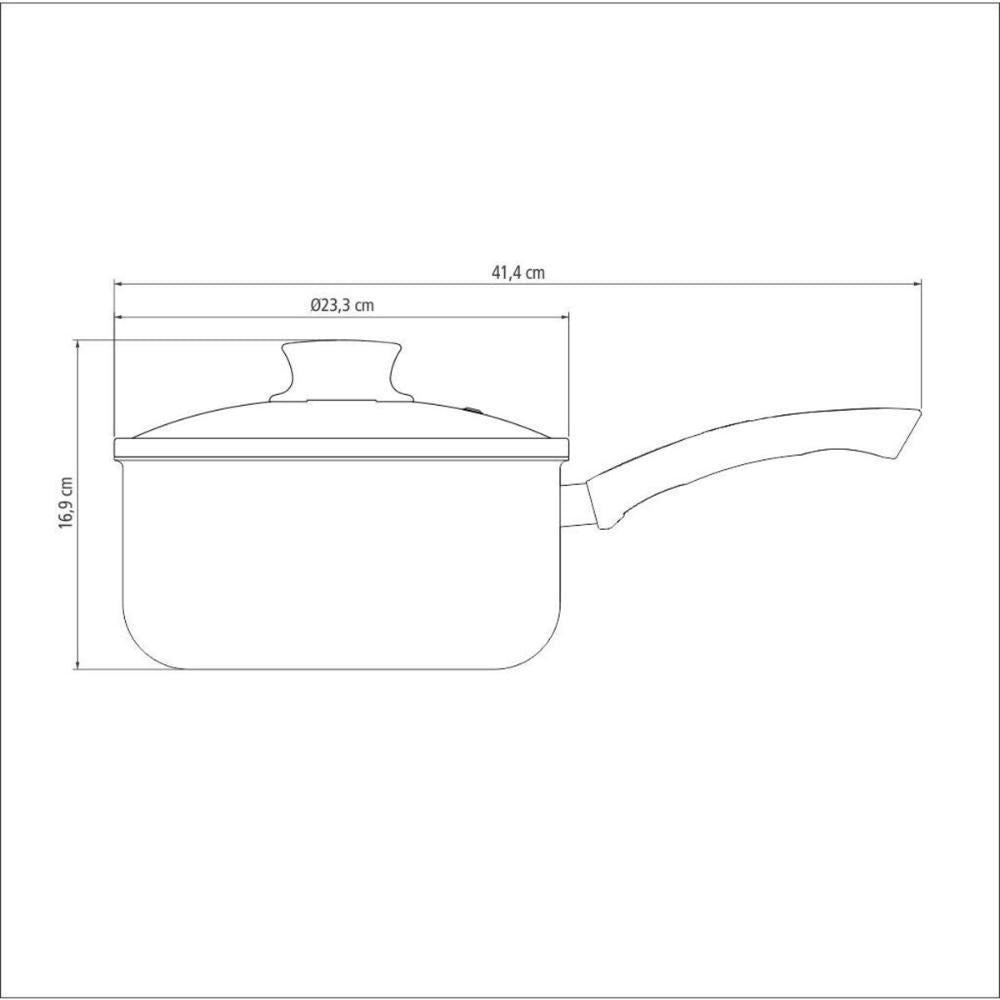 Panela Tramontina Alumínio Antiaderente Paris 22cm Chumbo