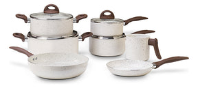 Jogo De Panelas 7 Peças Brinox Ceramic Life Vanilla
