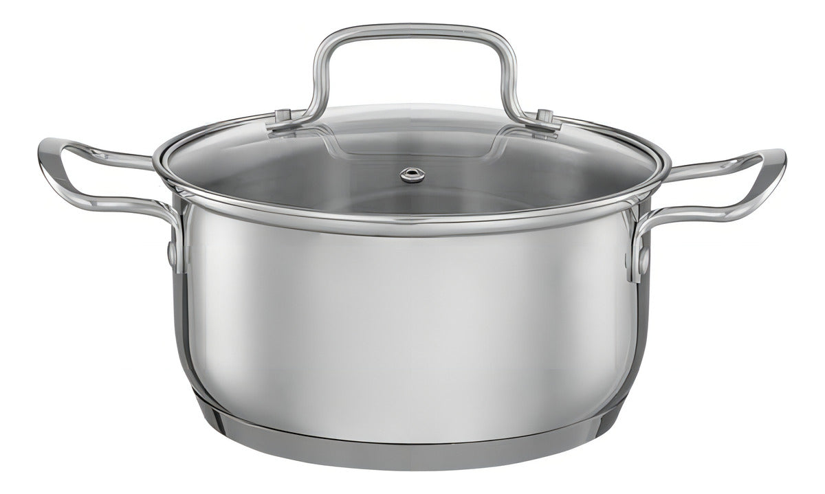 Jogo De Panelas Inox Fundo Triplo Jasmin 4 Peças Com Indução Brinox