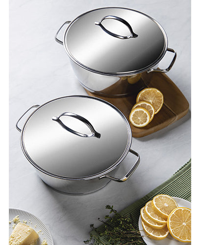 Jogo De Panelas 5 Peças Inox Fundo Triplo Allegra Tramontina Prateado