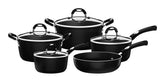 Jogo de Panelas Tramontina Mônaco em Alumínio com Revestimento Interno e Externo em Starflon Premium Preto 05 Peças