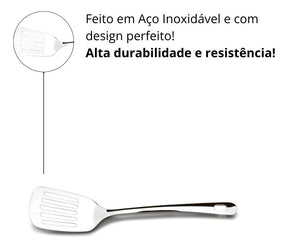 Espátula Perfurada Suprema Brinox 1,6 Mm X 32,5 Cm Cor Sem Cor