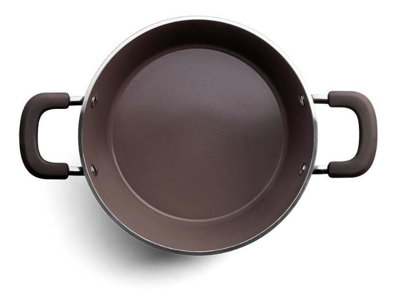 Jogo Panelas Antiaderentes Indução Rev Cerâmico 5 Pcs Brinox Cor Carbono