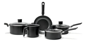 Conjunto Jogo Panela Antiaderente Brinox Preto Ebony 5 Peças