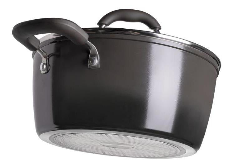 Jogo Panelas Antiaderentes Indução Rev Cerâmico 5 Pcs Brinox Cor Carbono