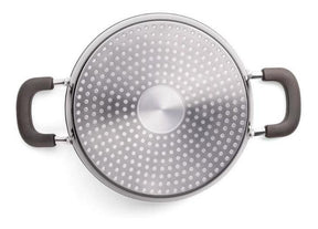 Jogo Panelas Antiaderentes Indução Rev Cerâmico 5 Pcs Brinox Cor Carbono