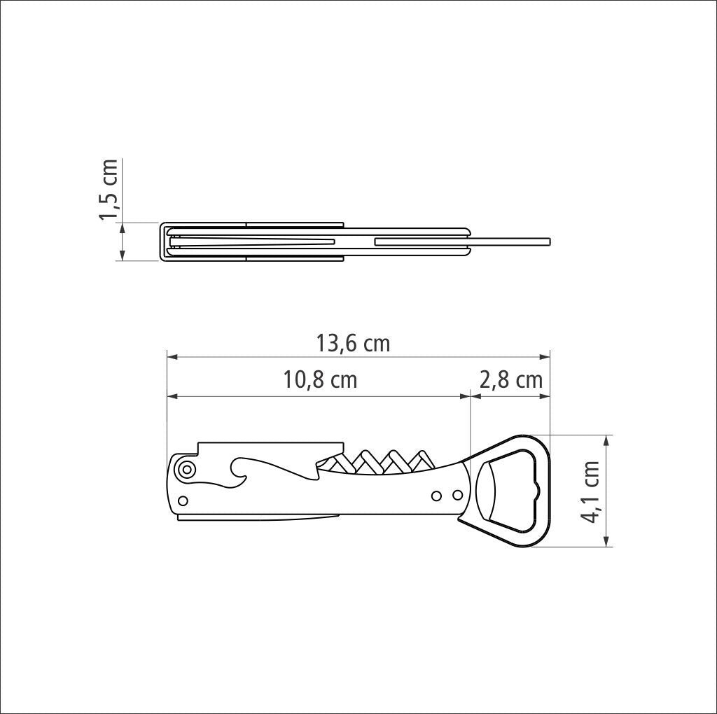 Abridor De Garrafa Com Saca Rolhas E Canivete Tramontina