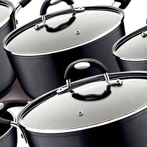 Jogo de Panelas Tramontina Mônaco em Alumínio com Revestimento Interno e Externo em Starflon Premium Preto 05 Peças
