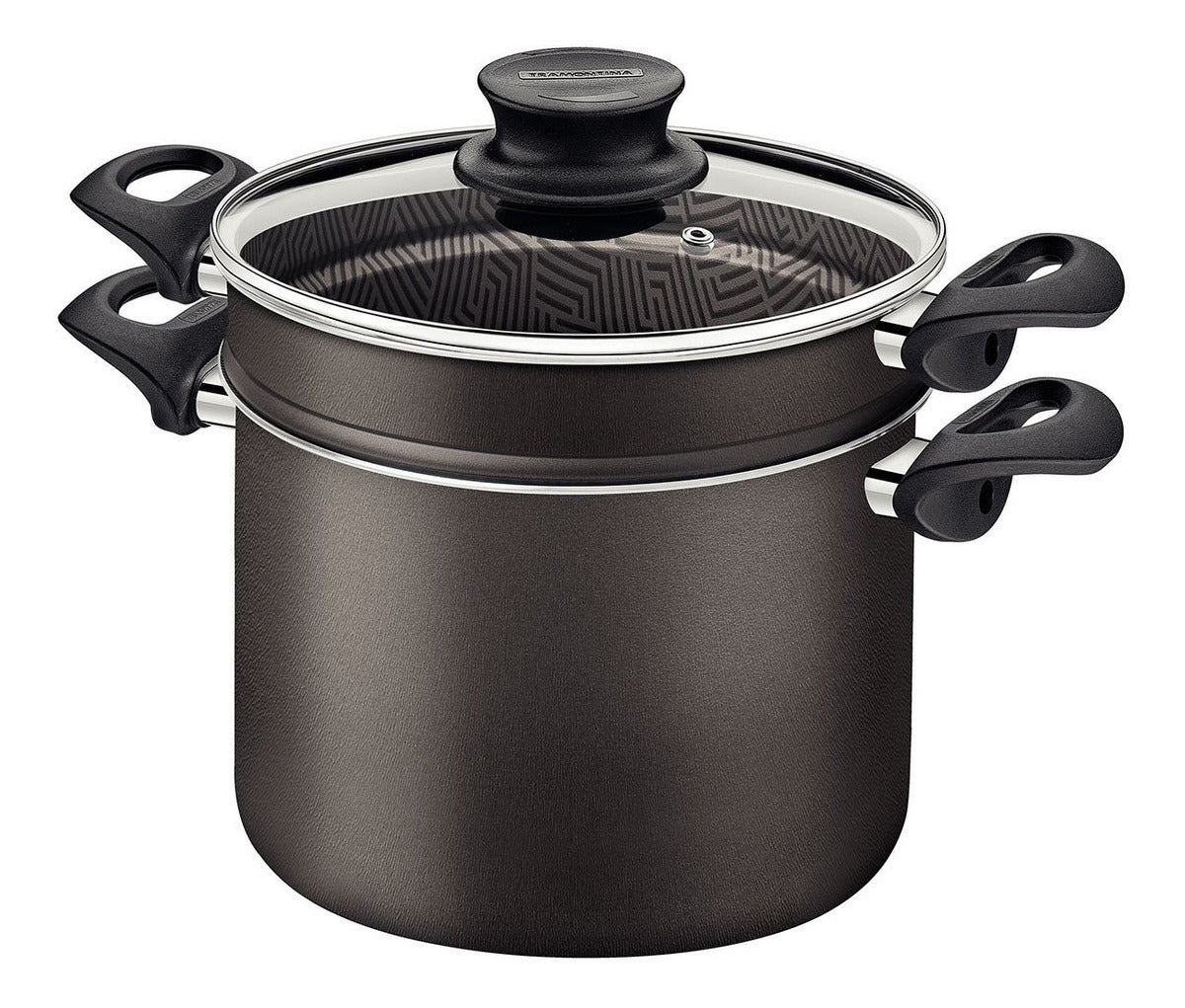 Coze Vapore Tramontina Paris Antiaderente 5,7 Litros 22cm Cor Grafite