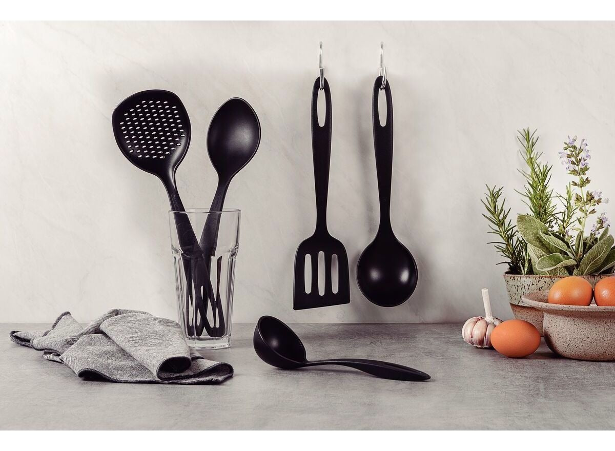 Jogo De Utensílios Tramontina Cozinha Nylon Preto 05 Peças