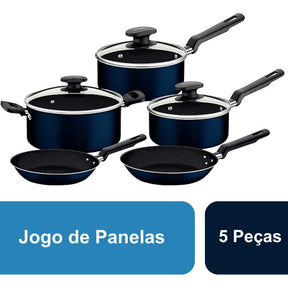 Jogo De Panelas Ravena 5 Peças Tramontina