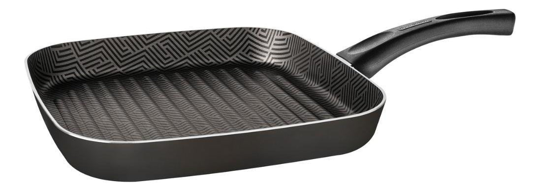Bistequeira Tramontina Antiaderente Canelada Paris 28cm Cor Chumbo