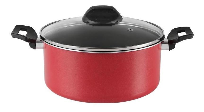 Caçarola Tampa Garlic Ø 24x11cm 4,3l Brinox 24x11cm 4,3l Cor Vermelho