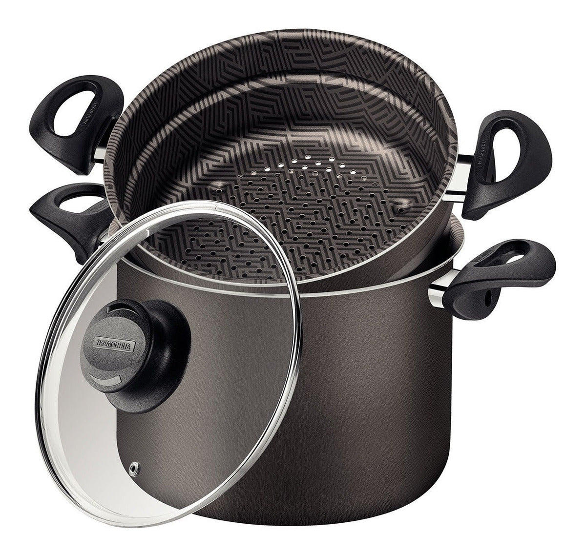 Coze Vapore Tramontina Paris Antiaderente 5,7 Litros 22cm Cor Grafite