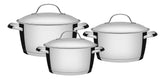 Jogo De Panelas Tramontina Inox Fundo Triplo Allegra 3 Pç