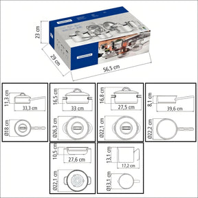 Jogo De Panelas Tramontina Solar Inox 6 Peças - Indução, Fundo Triplo, Alta Performance E Durabilidade, Design Moderno E Prático Para Sua Cozinha