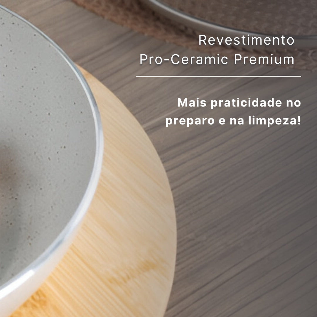 Jogo De Panelas 5 Peças Ceramic Life Vanilla Brinox