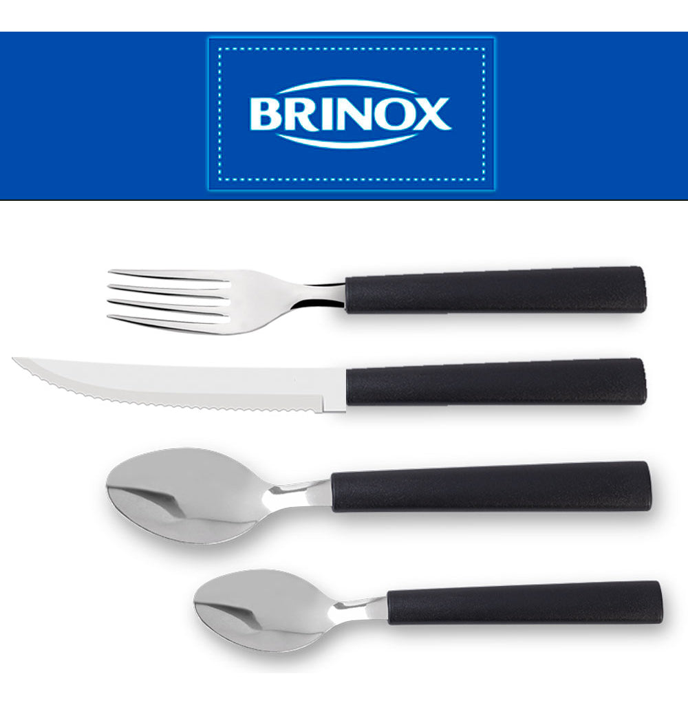 Faqueiro Inox 24 Peças Preto Brinox Riviera