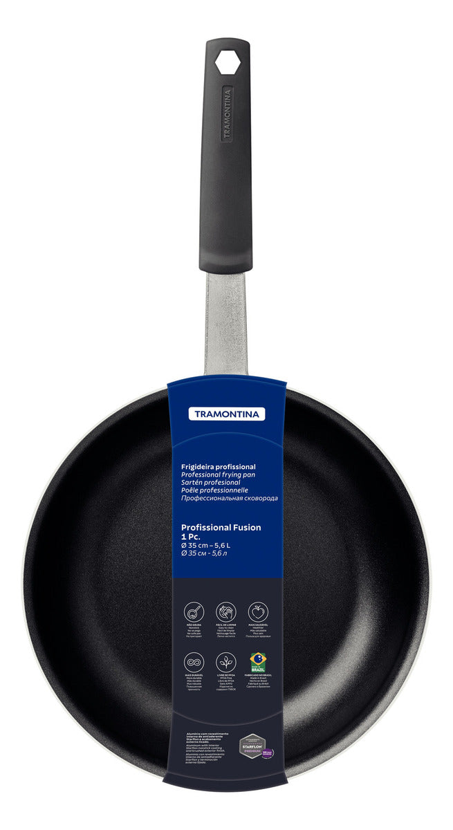 Frigideira Tramontina Profissional em Alumínio com Revestimento Interno em Antiaderente Starflon Premium e Externo Lixado 35 cm 5,6 L