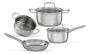 Jogo De Panelas Inox Fundo Triplo Jasmin 4 Peças Com Indução Brinox