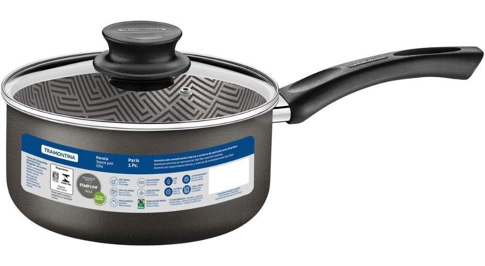 Panela Tramontina Alumínio Antiaderente Paris 22cm Chumbo